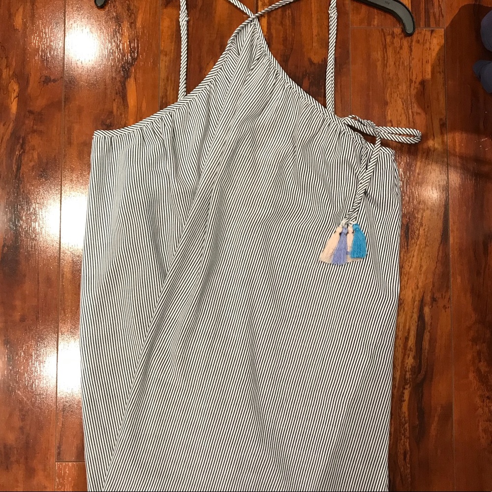 Striped Sundress w/ Colorful Tassles Molly & Zoey